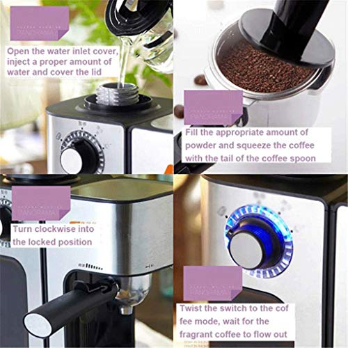 Kaffeemaschine,Espressomaschine,Espressomaschine mit Milchaufschäumer,Vollautomatische Haushalt Mini Drip Kaffeekanne… – Bild 5