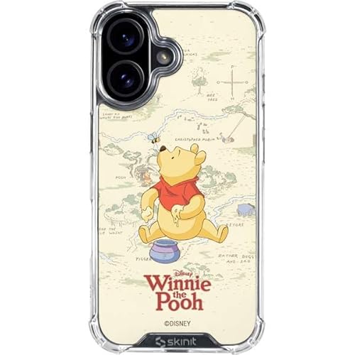 Skinit Clear Phone Case Compatible with iPhone 16 - Officially Licensed Disney Winnie The Pooh Hundred Acre Wood Design