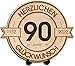 DARO Design - Holzscheibe graviert - 90 Jahre - Größe 20cm- Geschenk zum Jubiläum, 90 Geburtstag, Jahrestag - Herzlichen Glückwunsch