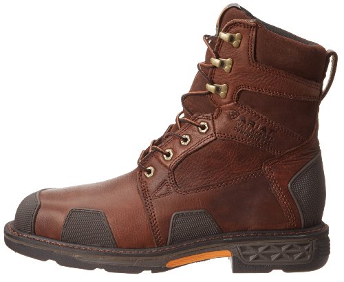 Ariat Men's Overdrive 8" Wide Square Toe Composite Toe Work Boot, Chestnut/Brown, 10.5 M US