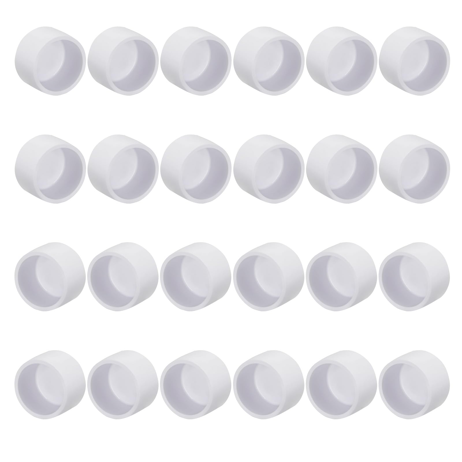 Msioytog Brown 24 Pieces Multipurpose Pvc Pipe End Caps 3/4 Inch 1 Inch 1 1/4 2 Sturdy Furniture Grade Sch40 Fittings Pvc Pipe Fittings