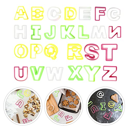 Tofficu 26Pcs Alphabet Cookie Letter Cutters Biscuits Fondant Baking Mould Playdough Cutters #TOP7