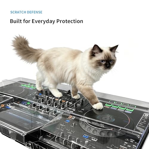 Image of Polycarbonate Dust Cover for AlphaTheta XDJ-AZ, Transparent Crystal-Clear PC Hard Shell DJ Equipment Protective Cover, Dustproof Shockproof Spill Resistant for Travel