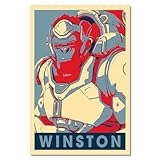 Isaveart Overwatchs Winston Hope Style for Fan Video Game Wall Art Poster