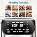 Air Fryer 6.2 QT Large Capacity Oilless Hot Air Fryers Oven 1500W Healthy Cooker with 10 Presets, Digital LCD Touch Screen, Visual Cooking Window, Non-Stick Basket, Included Recipe (Silver-L)