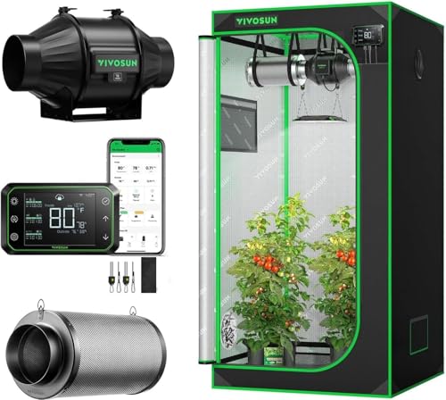 Amazon.com: VIVOSUN S336 3x3 Grow Tent, AeroZesh T4 Inline Duct