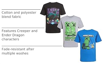 Minecraft Boys Boys Short Sleeve Regular FitT-Shirt