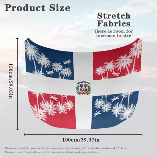 Image of Dominican Hood Cover for Truck Stretchable Engine Cover Can be Washed Hood Wraps Universal for Cars