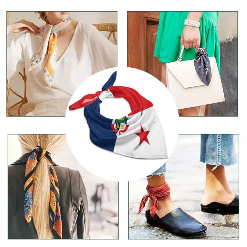 Presidential Flag of Panama Cute Square Hair Scarves Neck Wraps Headscarf Kerchief Bandanas Unisex 18"/25"4