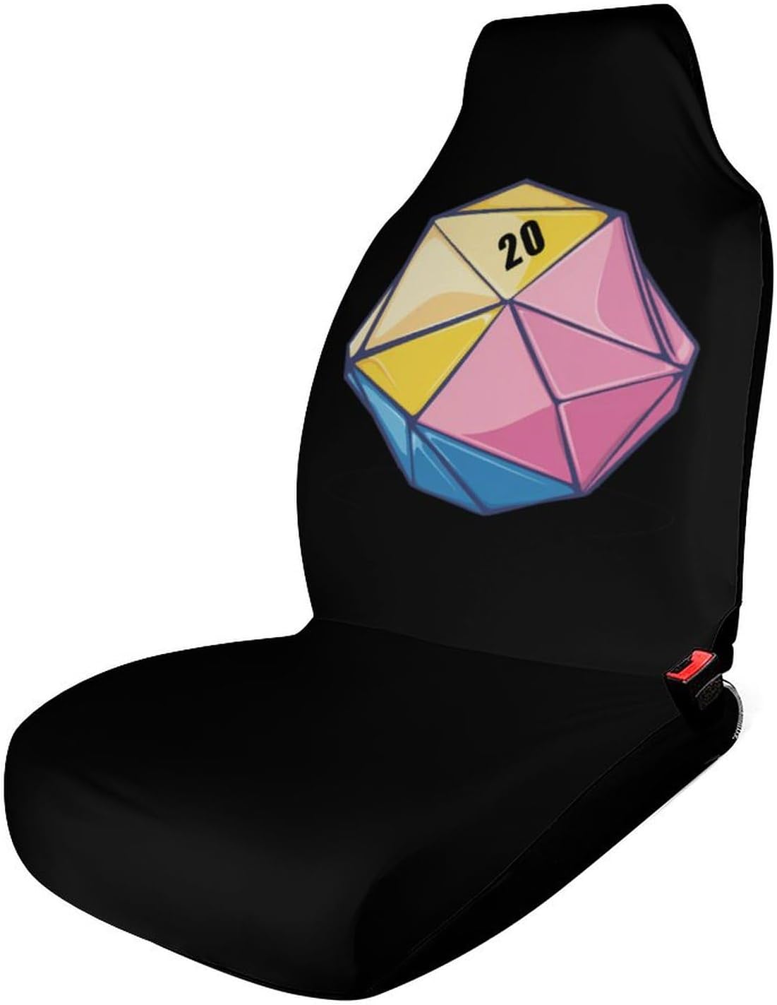 Pansexual Flag Dice Car Seat Covers Universal Car Front Seats Protector Auto Interior Accessories 2PCS