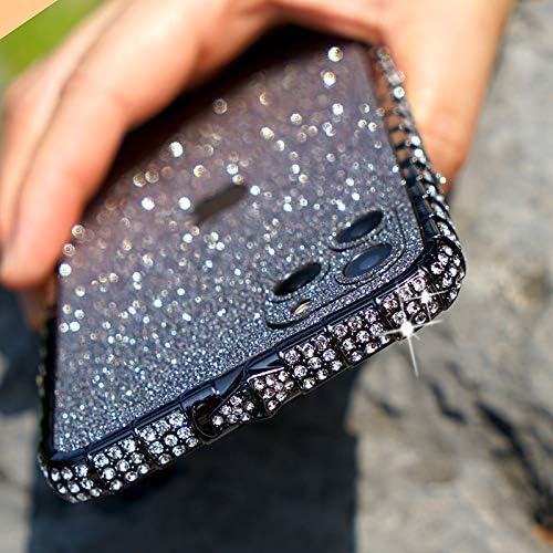 WalkOnCloud iPhone 11 Pro Max Glitter Bumper Case Luxury Diamond Sparkle Crystal Fashion Black 6.5 in