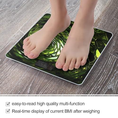 Báscula digital de baño con vidrio templado y pantalla LCD miniatura 5