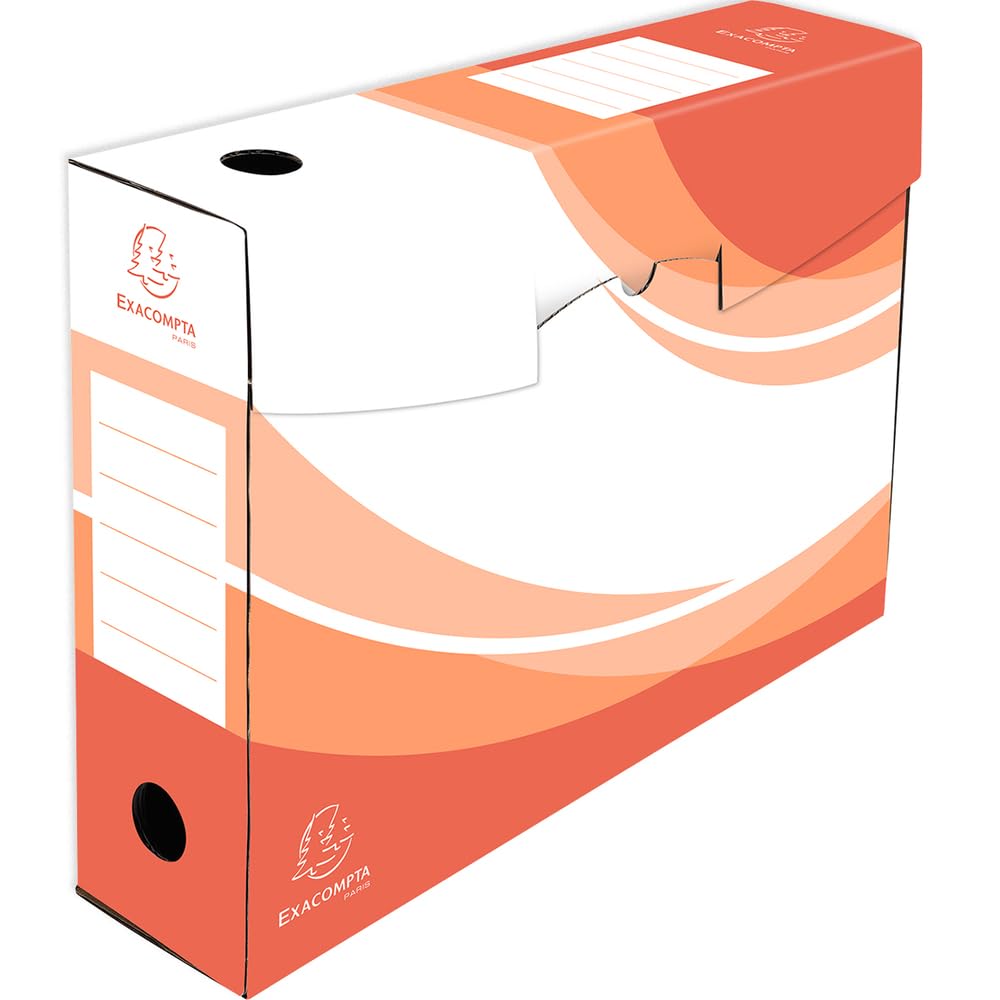Exacompta 8 Confezioni da 5 Scatole Archivio Kraft A4 Dorso 80 mm Assortiti