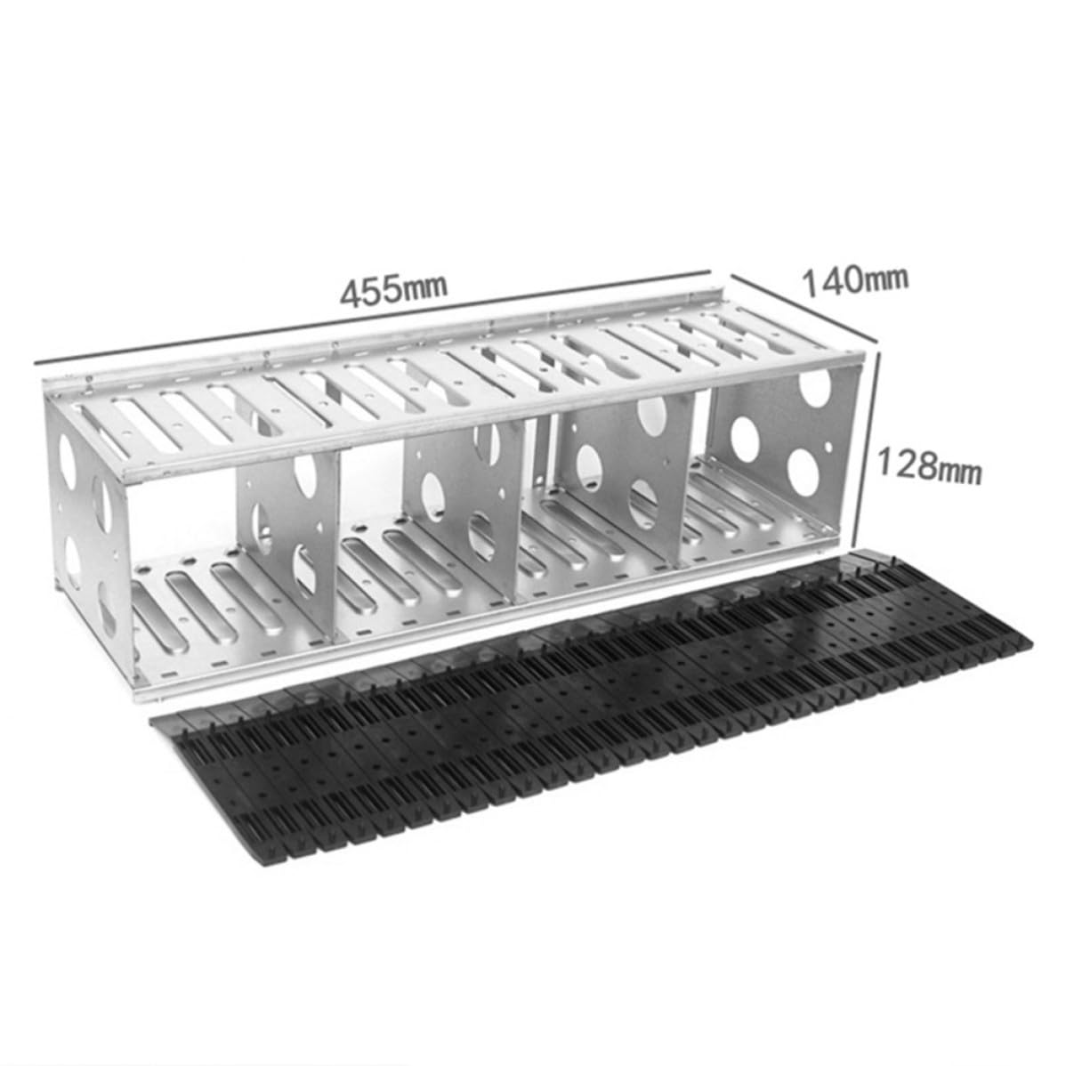 Hard Disk Cage 12-16 Strati in Acciaio Inox Argento, Struttura | Antiurto e Dissipazione, Design Cavo per Computer Case, Vacanze Estive
