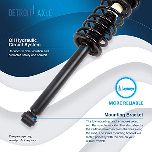 Image of Detroit Axle - Struts Sway Bars for 1999-2005 Chevrolet Cavalier Pontiac Sunfire 2000 2001 2002 2003 2004, 4 Front & Rear Struts w /Coil Spring, 2 Front Sway Bar Links Replacement
