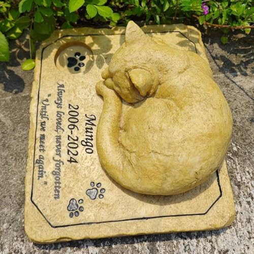 JvFbjLF Piedras conmemorativas personalizadas para mascotas y decoración de jardín 5