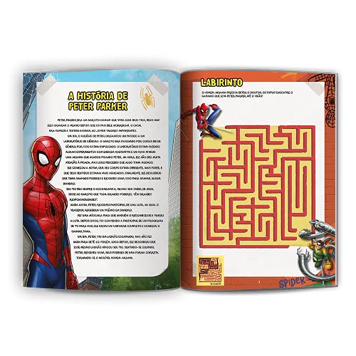 LIVRO DE HISTORIAS, ATIVIDADES E QUEBRA-CABECAS HOMEM-ARANHA