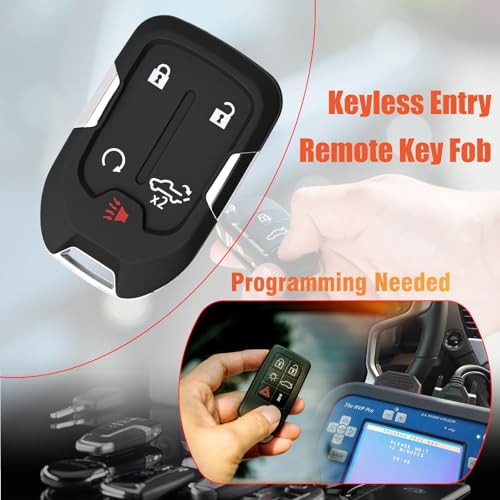 Image of HYQ1ES 433MHz Keyless Entry Remote Car Key Fob Compatible with Sierra 1500 2500 3500 Silverado 1500 2500 3500 2019-2023