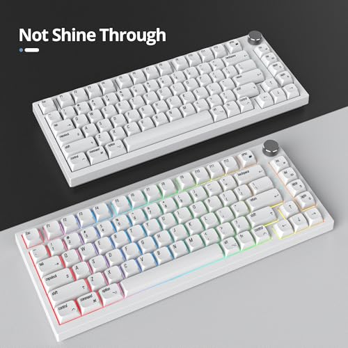 Image of 128 Keys PBT Keycaps XDA Profile Keycap Set Minimalist White Mac Style Custom Keycaps for MX Switches Mechanical Keyboard(Minimalist)
