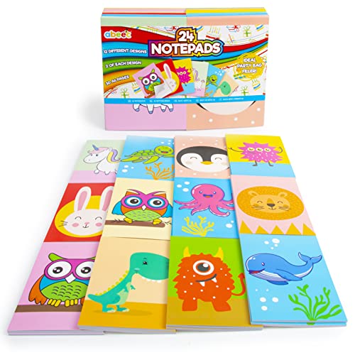 abeec 24 mini cuadernos para fiestas | Mini libros para colorear para fiestas de cumpleaños, ideales para divertirse a los niños | 24 cuadernos para niños unisex de 12 diseños diferentes