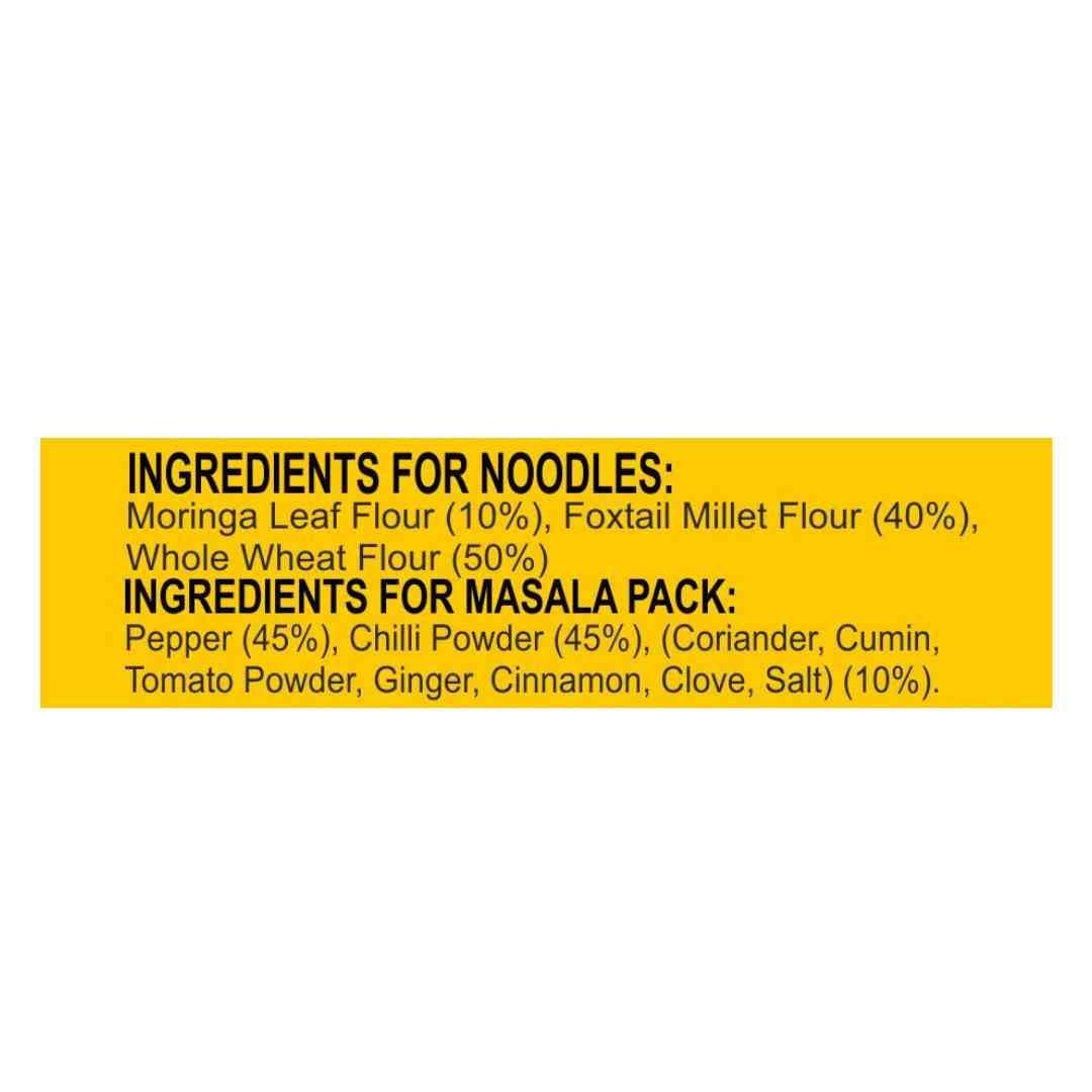 Naturally Yours Moringa Instant Ramen Noodles | Shigru Leaf, Millet & Whole Wheat | No Maida, Not Fried | No Onion No Garlic, Jain Friendly | Ready in 2 Minutes | Masala Inside | 175g Pack of 3 2