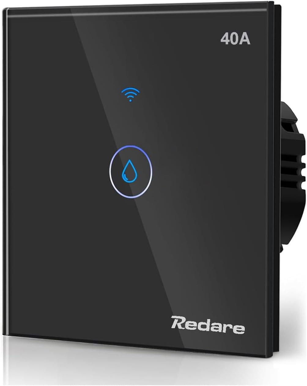 Redare Smart Water Heater Switch,40A 8000W WiFi Smart Boiler Switch,Heavy Duty WiFi Pump Controller for Pool Pump, Water Heater, Air Conditioner, Compatible with Alexa Google Home (Tuya 40A, Black)