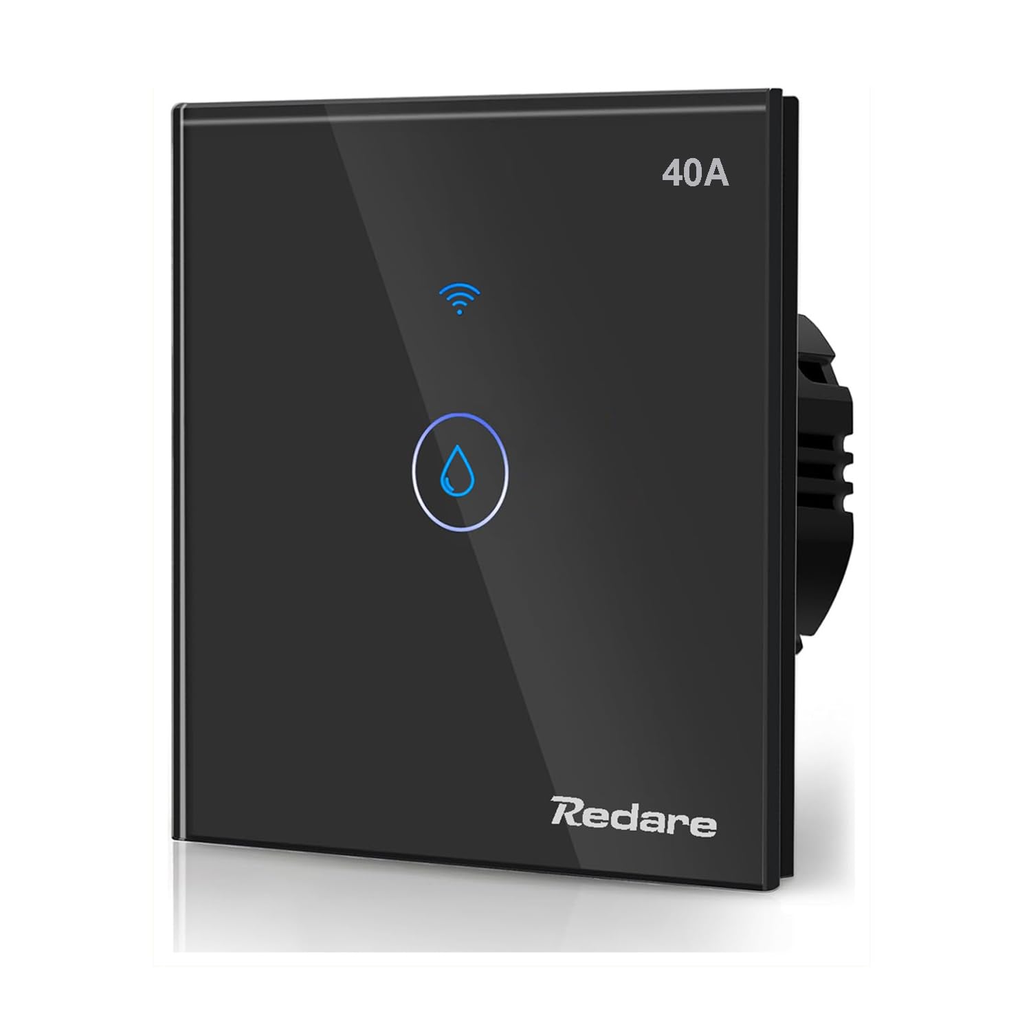 Redare Smart Water Heater Switch,40A 8000W WiFi Smart Boiler Switch,Heavy Duty WiFi Pump Controller for Pool Pump, Water Heater, Air Conditioner, Compatible with Alexa Google Home (Tuya 40A, Black)