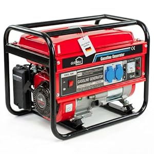 Stromgenerator mit Benzin | Stromerzeuger Notstromaggregat leise | 5 Steckdosen 3x 230V / 1x 400V / 1x 12 V | 7 PS (6 kW Anschlussleistung((2 Steckdosen (3000W BS3500)))