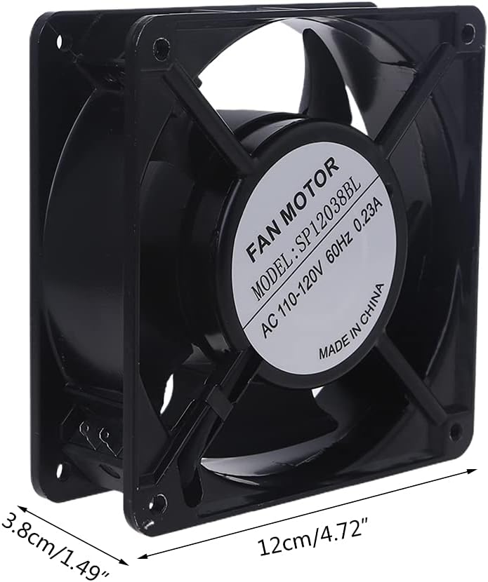 DC 12V Brushless Axial Fan for Ceramic Stove Wood Pellet Oven Exhaust Equipment Cooling