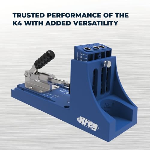 Image of Kreg K4 Plus Pocket Hole Jig - With Drilling Guide & Dust Collection - Adjustable, Versatile Jig for Strong Joints - Create Perfect, Rock-Solid Joints - For Materials 1 /2 inch to 1 1 /2 inch Thick - K4PLUS