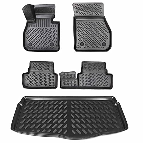 ELMASLINE 3D Gummimatten & Kofferraumwanne Set für VW Polo ab 2017 (unterer Ladeboden)| Antirutsch mit hohem 5cm Rand ELMASLINE 3D Gummimatten & Kofferraumwanne Set für VW Polo ab 2017 (unterer Ladeboden)| Antirutsch mit hohem 5cm Rand