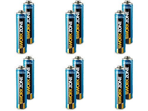 Workzone 12x Butane Propane Canisters 350g Gas Cartridge Camping Fishing Stove Heater Grill