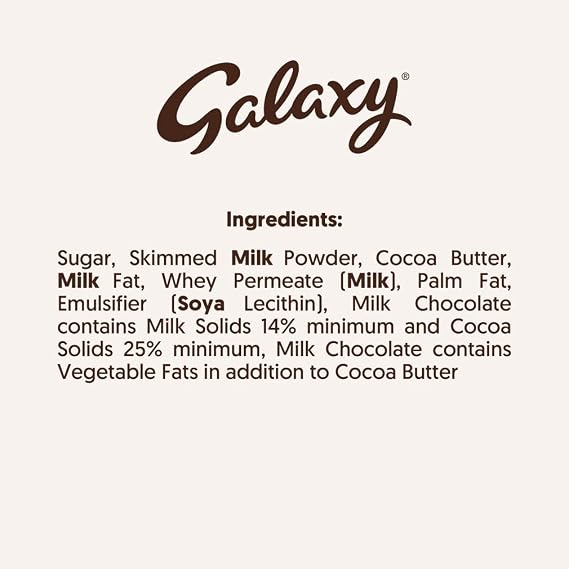 Galaxy Smooth Milk Chocolate Bar, Creamy Milk Chocolate Snacks for Movie Nights and Father’s Day Gifts, Large Sharing Chocolate Bar Hamper, 360 g