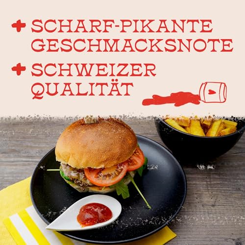 BEYELER® Habanero Ketchup – Gourmet Habanero Chili Ketchup | Scharfer Ketchup aus hochwertigem Tomatenpüree mit einer scharfen Note von Habaneros | Exzellent als Grillsauce | 250 ml Glas