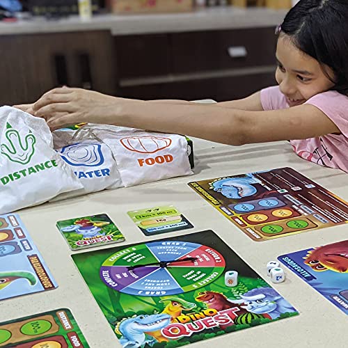 Image of Luma World Add Life To Learning Dino Quest Stem Educational Brain Game For Kids 8+ Years To Learn Math, Measurements, Units, Race And Chase Strategy To Collect Tokens, 4 Dinosaur Characters