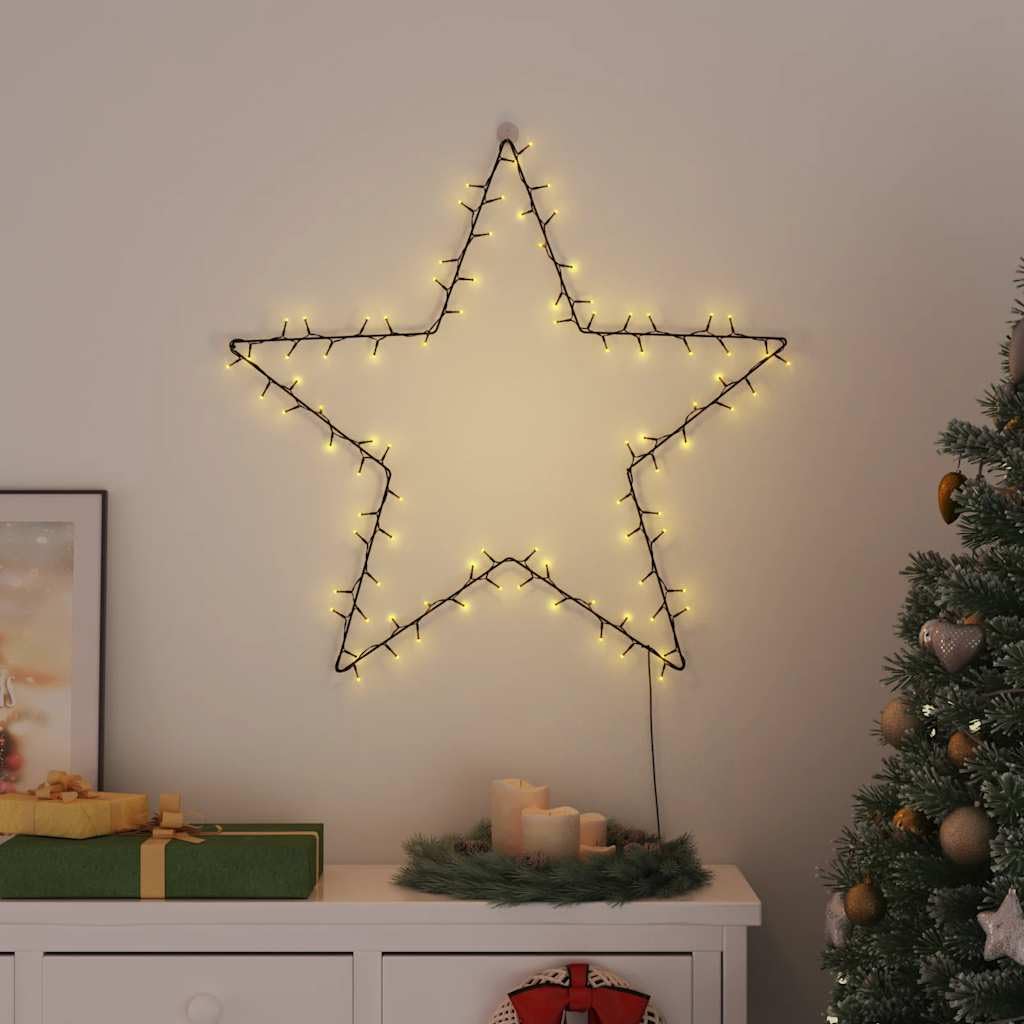 Weihnachtsbeleuchtung Stern-Silhouette 115 LEDs Warmweiß mit 8 Lichteffekten für Innen- und Außenbereich, wetterfest, USB-betrieben, ideal für festliche Dekorationen im Garten, Balkon