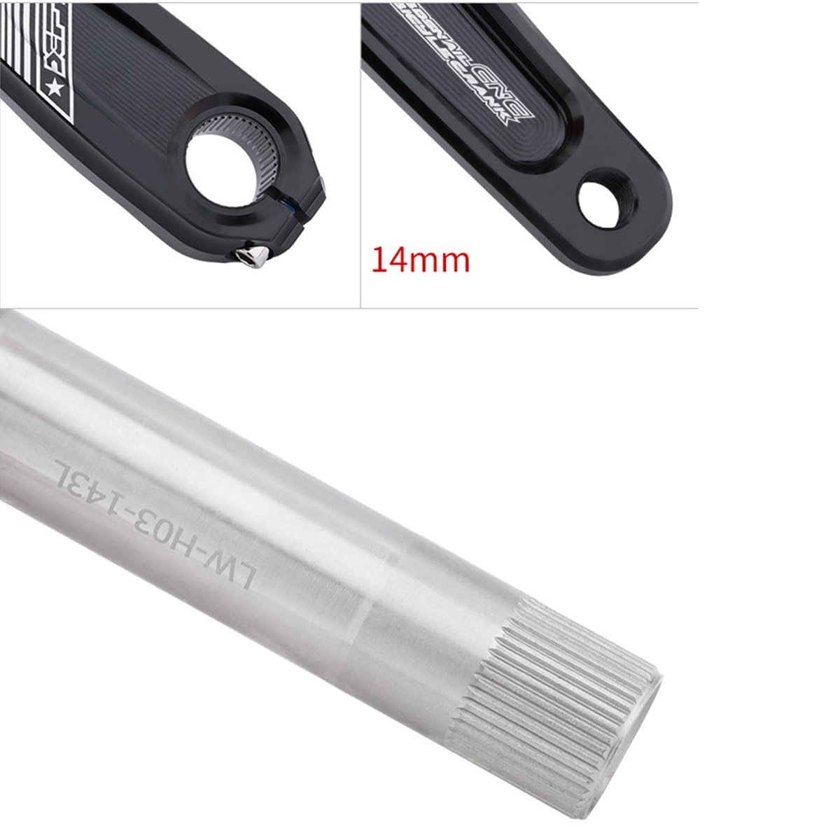 Rower górski GXP z wydrążoną korbą, zintegrowany, 170 mm, aluminium