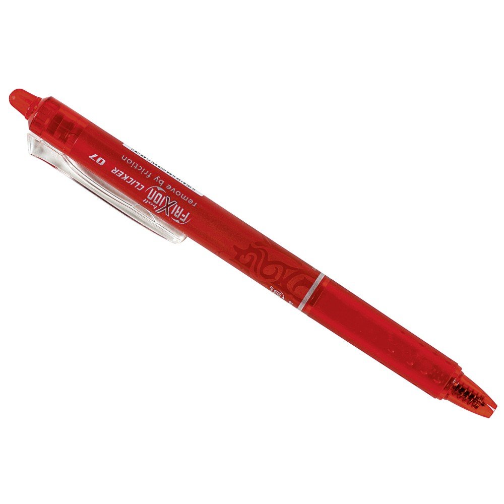 PILOTFrixion Clicker Retractable Erasable Rollerball 0.7 mm Tip - Red, Single Pen