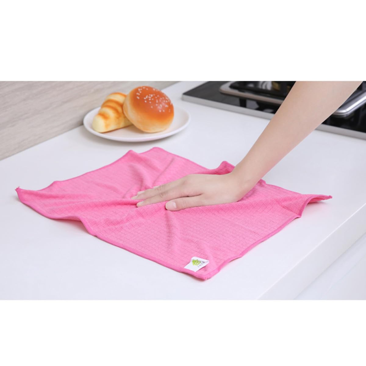 PACKOVE 3 Sätze Teiliges Mikrofaser Reinigungstuch Mit Karomuster Hochabsorbierend Schnelltrocknend Für Geschirr Und Obstwäsche 4 Stück * 3