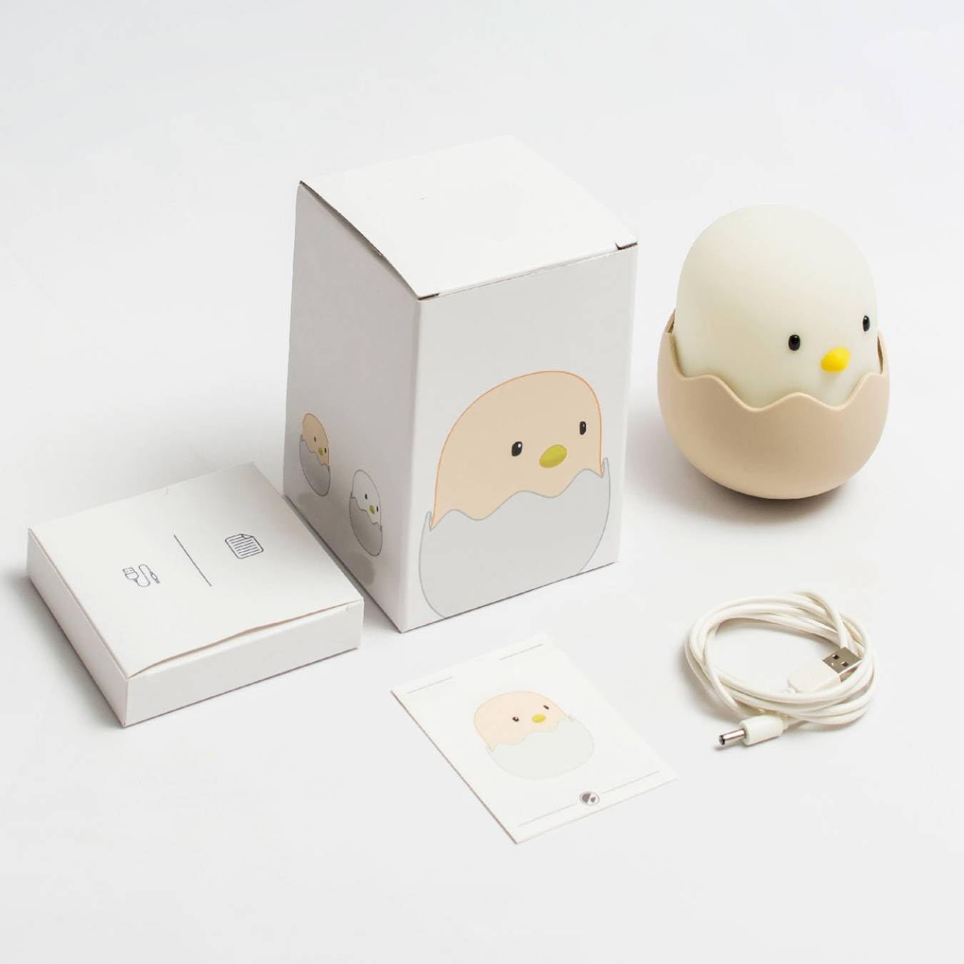 Shopia Luz Bebe Nocturna Quitamiedos Infantil de Silicona - Lampara Pollito Táctil, Recargable y Portatil con Luz Calida Regulable para la Habitacion del Bebe