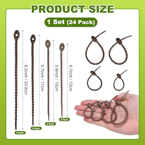 48 Lazos Ajustables para Plantas de Silicona Multiuso miniatura 3