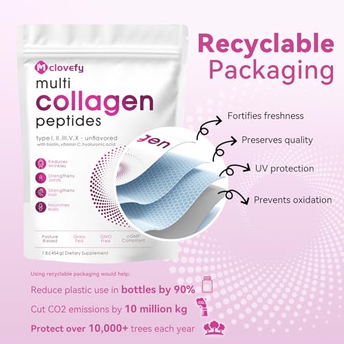 Mclovefy Multi Collagen Peptides Powder 16oz Unflavored — view 6