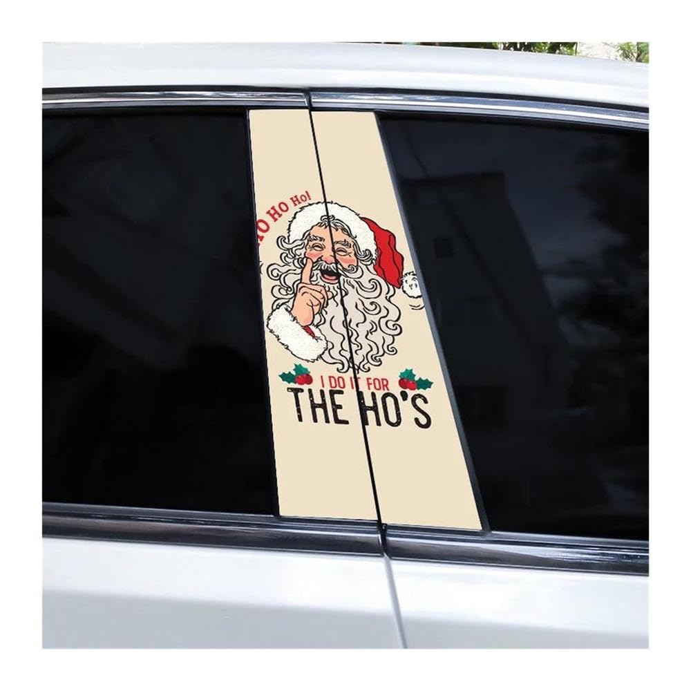 Body Parts 2pcs Car Center Pillar Sticker Illustration Auto B-Pillar Waterproof Protective Film(C)