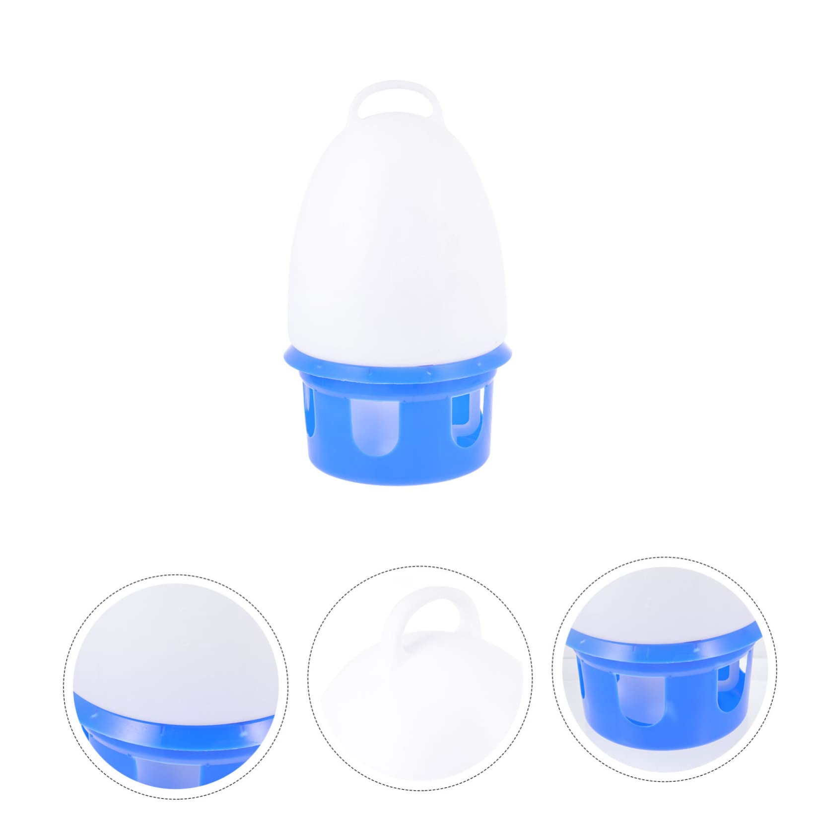 Pigeon Water Feeder Auto Drinking, 1 Pezzo, Pvc, Tondo | Blu, Rimovibile, Struttura Robusta, Facile da Pulire, per Parrocchetti e Uccelli, Uso Domestico