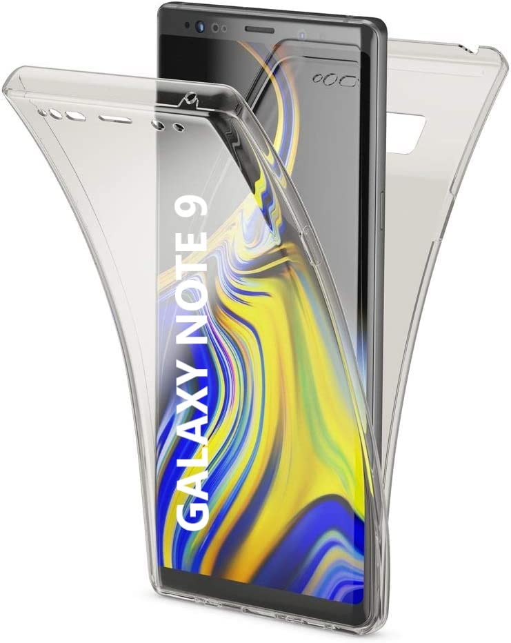 COQTEL® Coque pour Samsung Galaxy Note 9 étui 360° Housse Transparente Double Protection intégrale en Silicone et TPU Antichoc