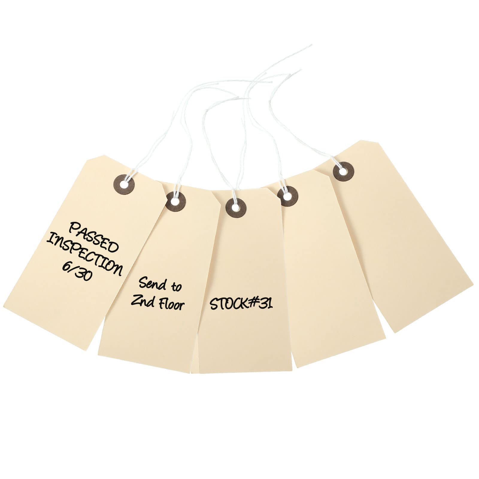 Buy 150 Pieces Manila Tags with Wires, Beige Shipping Tags, Inventory