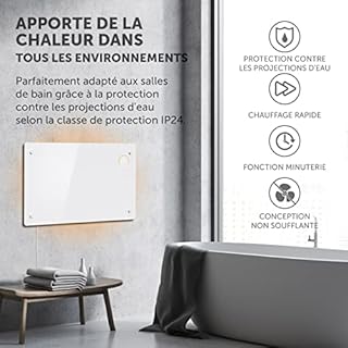 Johannson Radiateur Électrique à Thermostat Aurora Intérieur - Radiateur Électrique Mobile - Économique à Convecteur - Chauffage Électrique Inertie 2000w