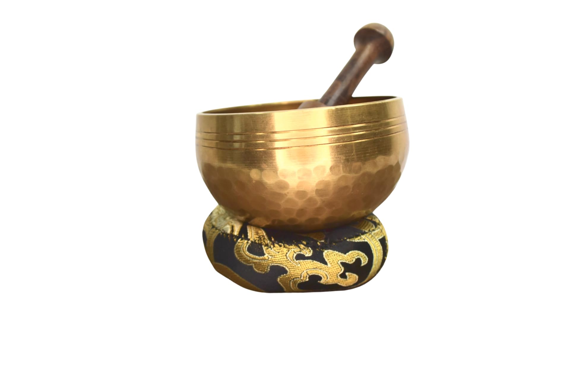 Brass Singing Bowl - Nepal- 3-inch Diameter Gem Perfect Polished - Handcrafted Sound Therapy Meditation Bowl - in every meditation accessories kit - singing bowl set - mindfulness.
