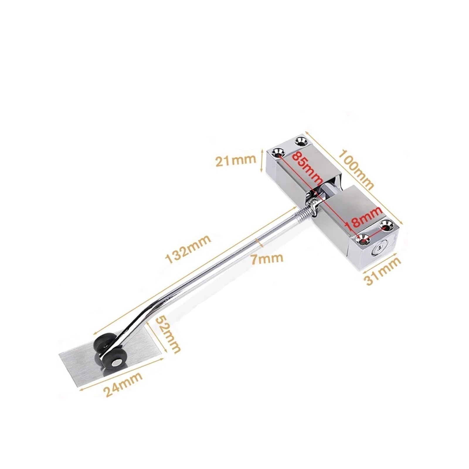2 pezzi chiudiporta a molla cerniere for porte regolabili automatiche in acciaio inossidabile fermaporta di sicurezza domestica ferramenta for for mobili Per Porte(Black)