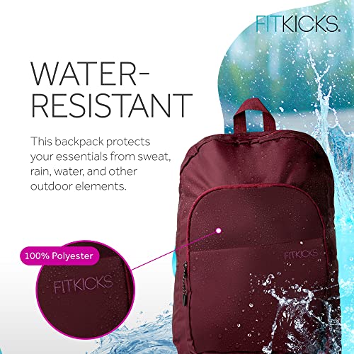 Mochila plegable deportiva para mujer color Burgundy miniatura 5
